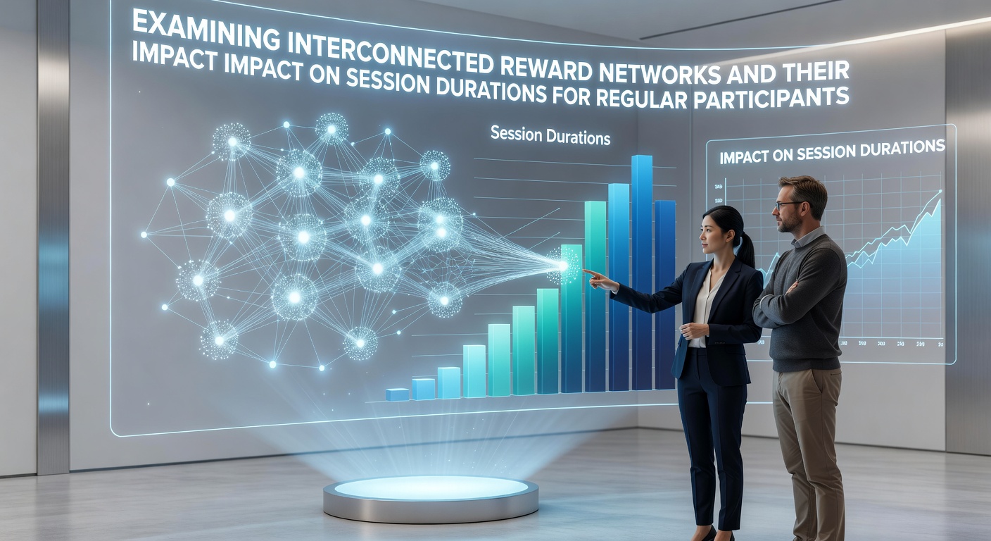 Diagram showing interconnected reward networks across gaming platforms with session duration metrics
