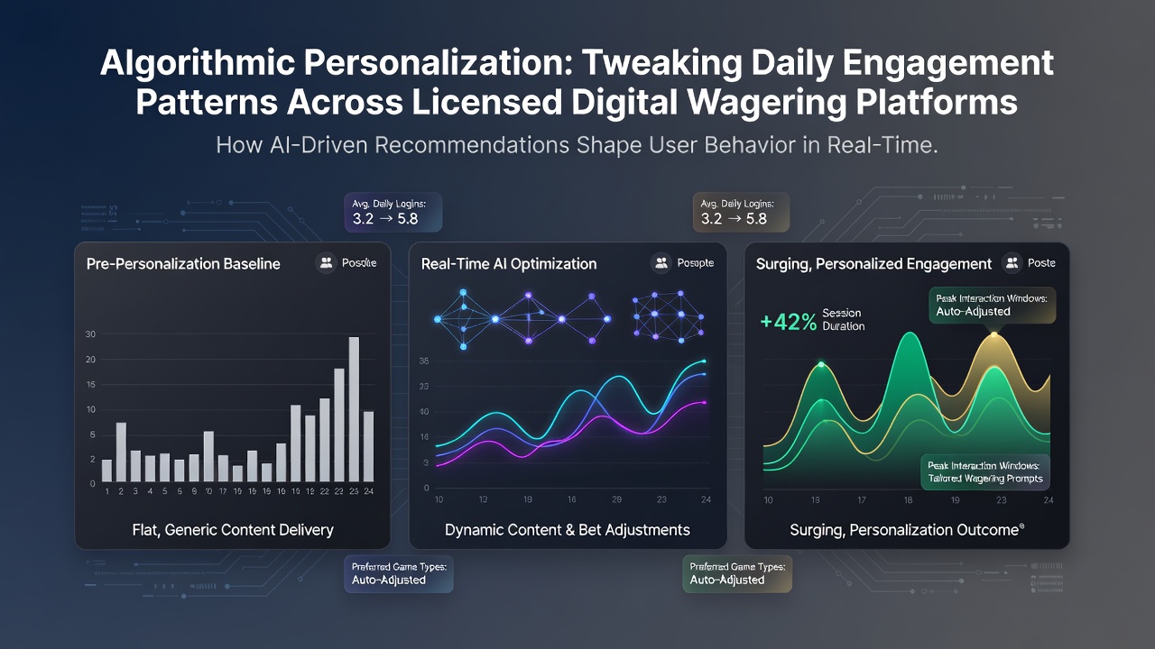 Data charts showing engagement fluctuations influenced by personalization algorithms on wagering sites