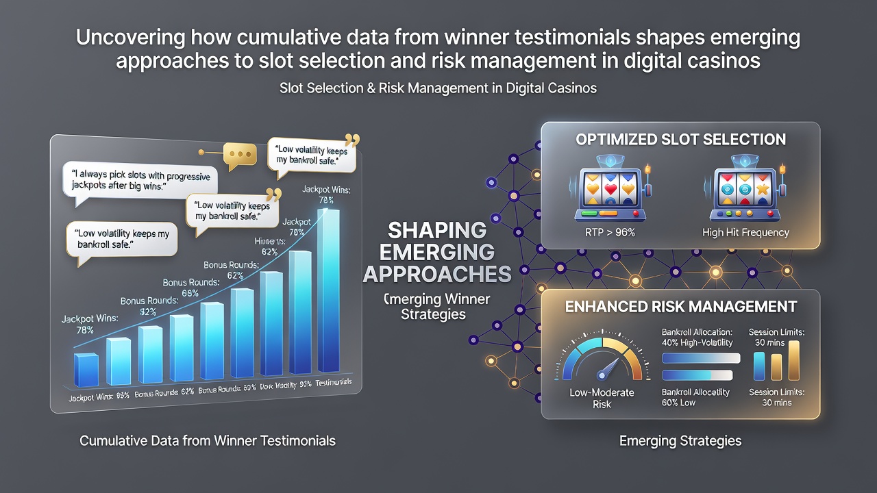 Visualization of aggregated winner testimonials influencing slot selection patterns in online casinos
